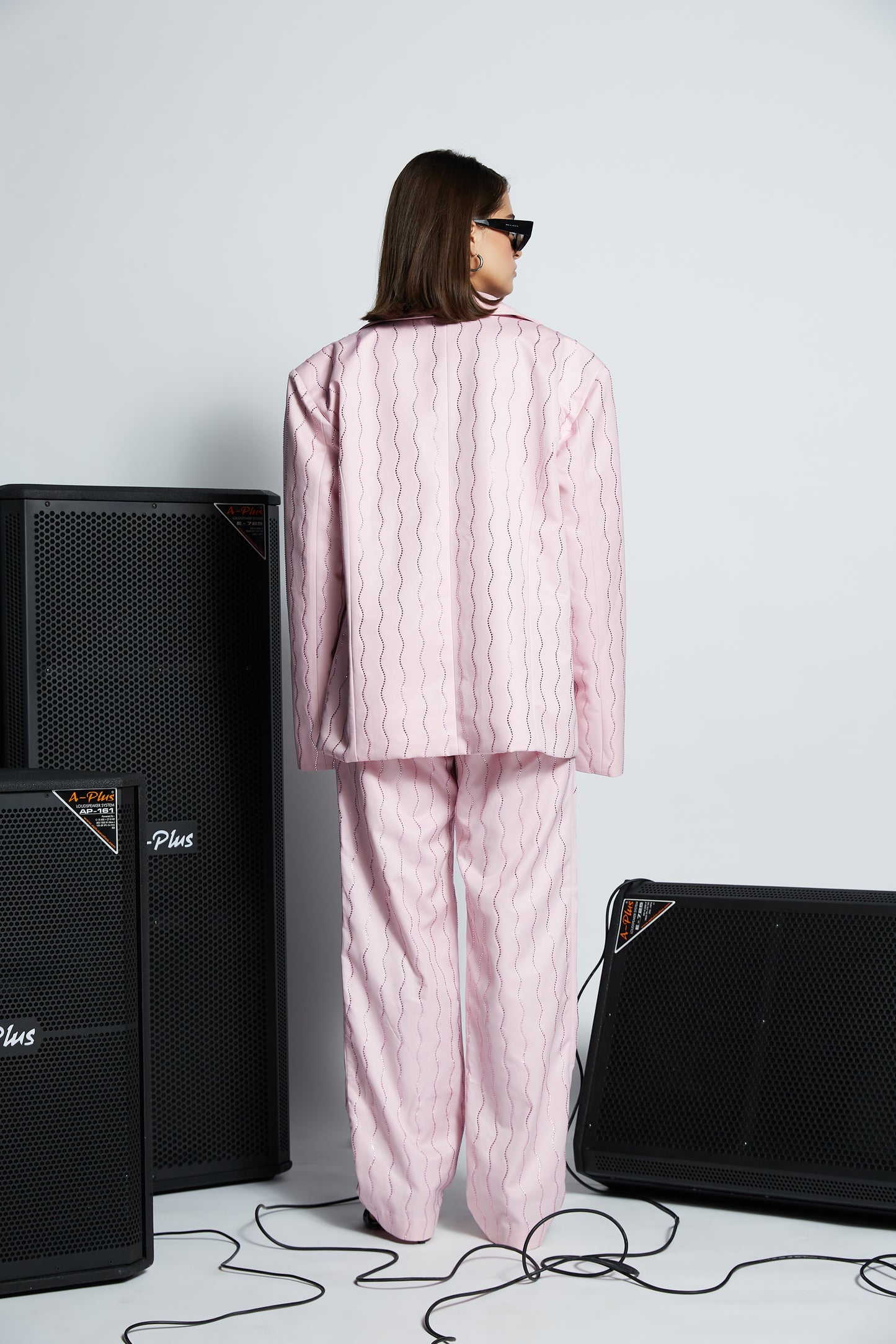 Wavy Rhinestone Pants