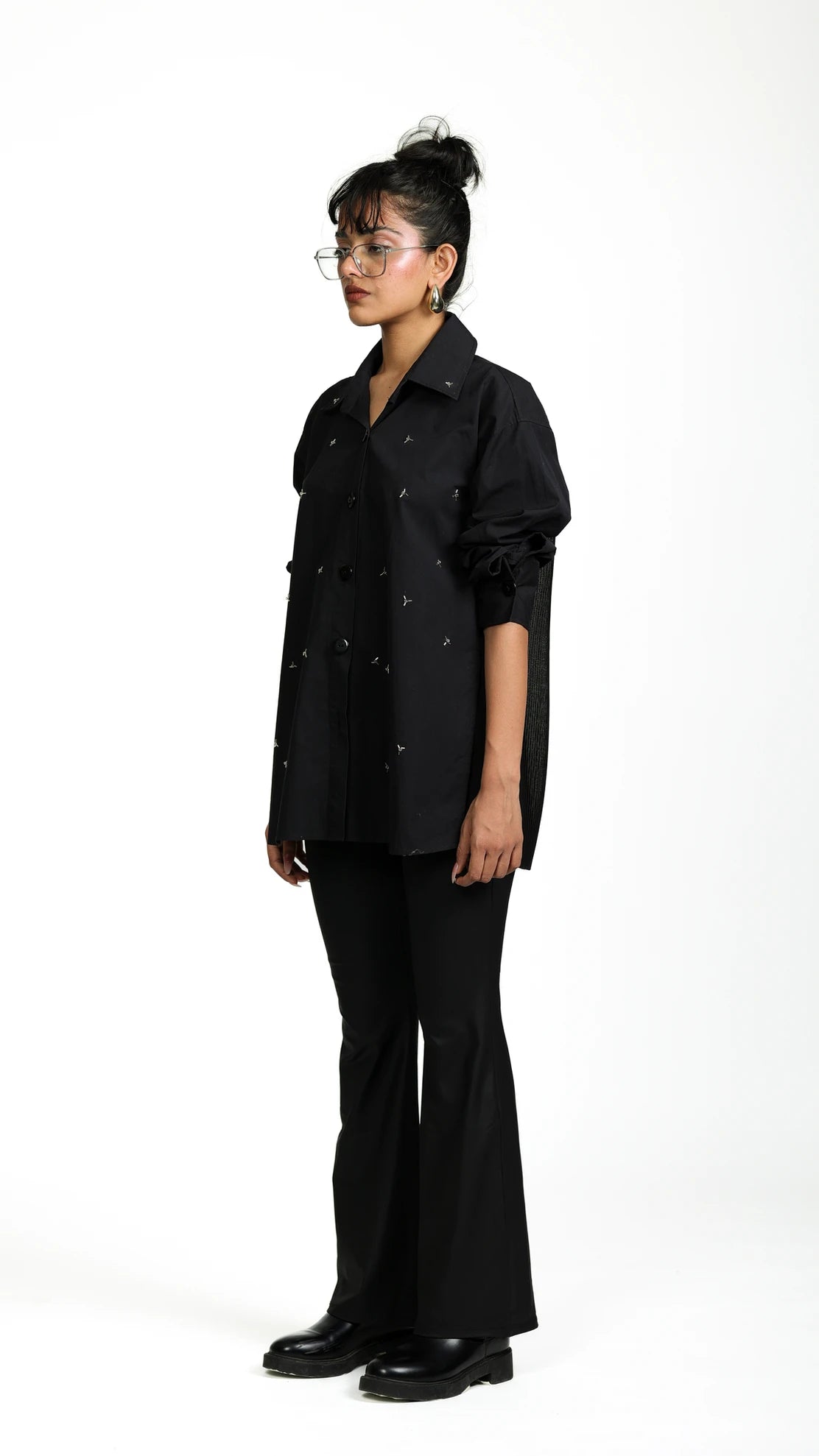 BLACK SHEER SHIRT