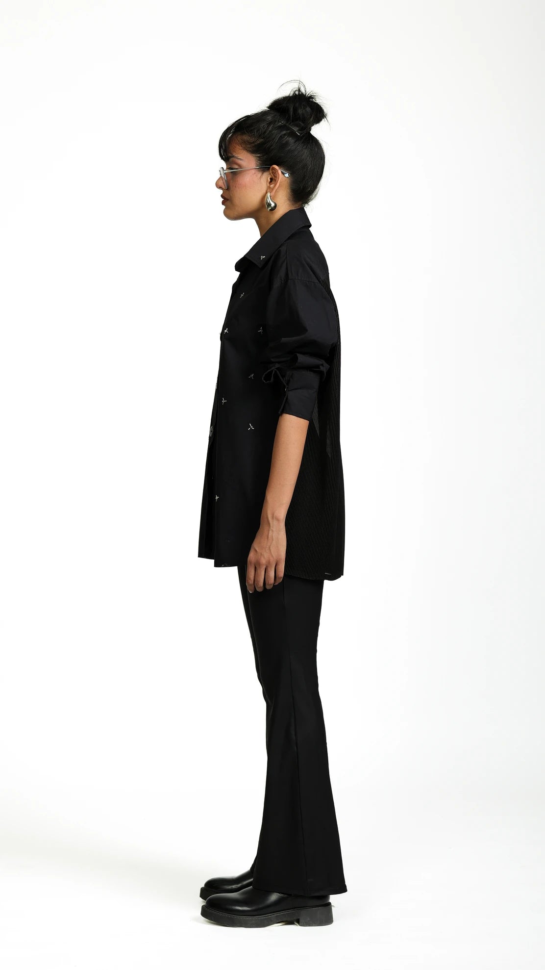 BLACK SHEER SHIRT