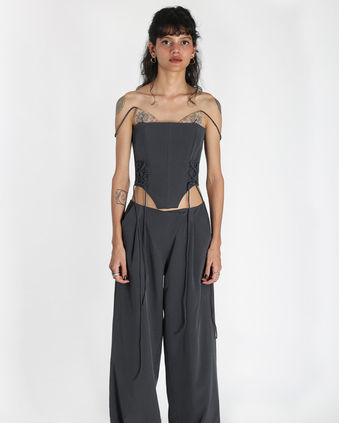 Bunny Ears Corset Top Paired with Angle Fly Pants