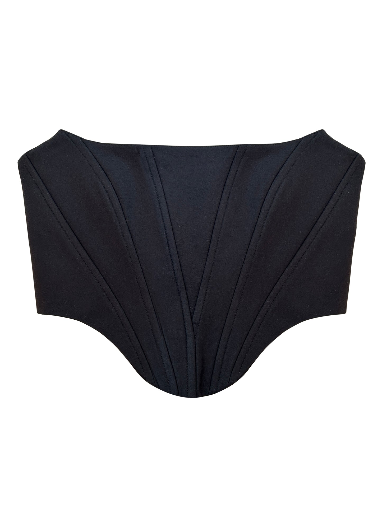 STRAPLESS BLACK CORSET