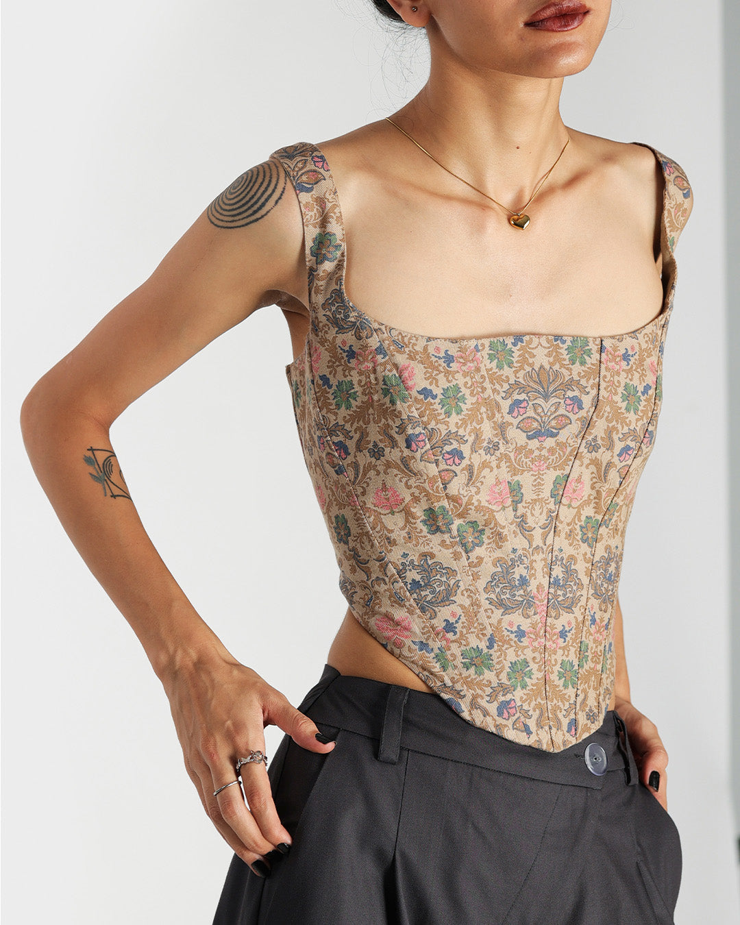 Flora Flashback Corset with Straps