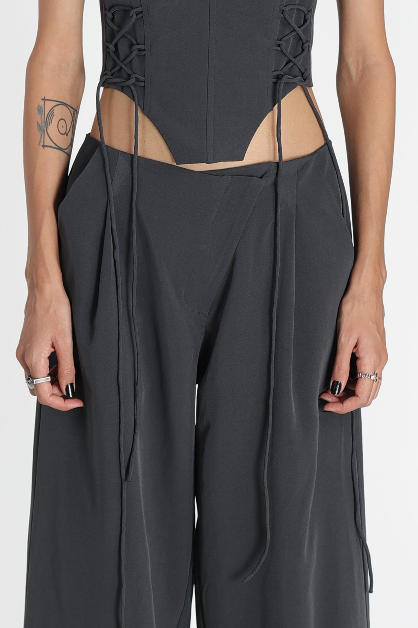 Bunny Ears Corset Top Paired with Angle Fly Pants