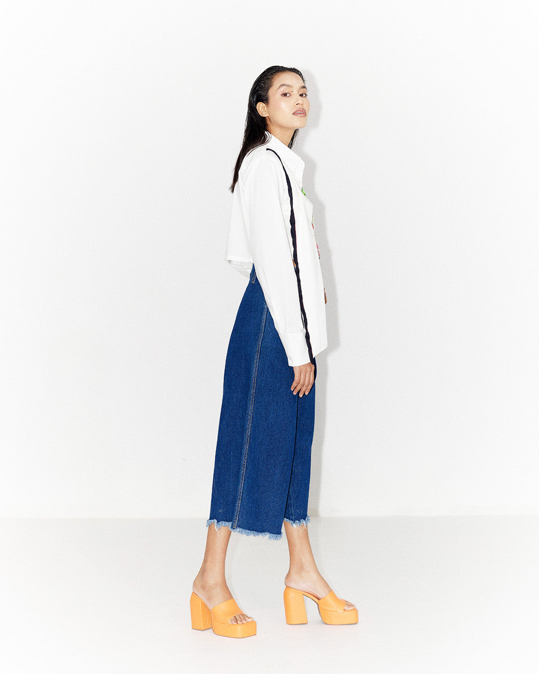 Brush Strokes Crop Shirt
