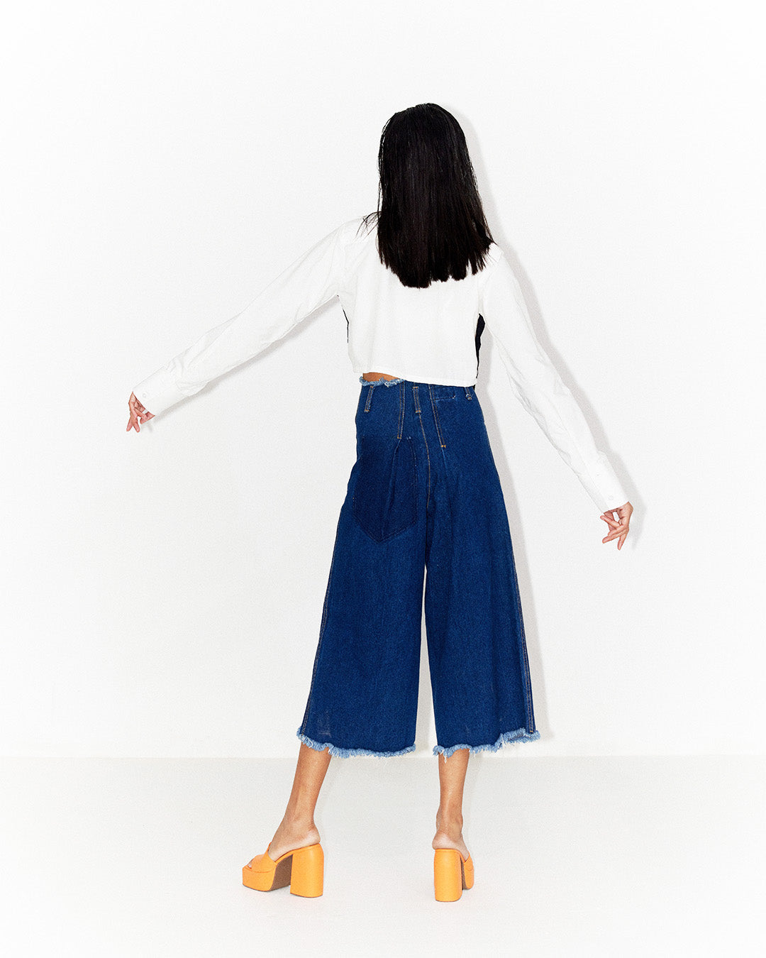 Brush Strokes Crop Shirt