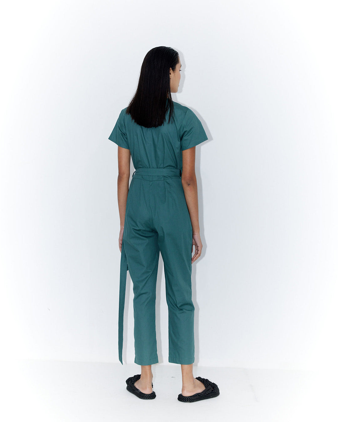 Cropped Wrap Jumpsuit