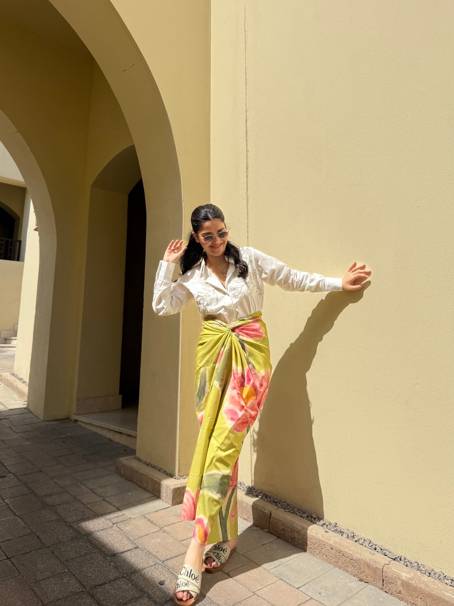 Nadia Set in Tuscan Olive Print