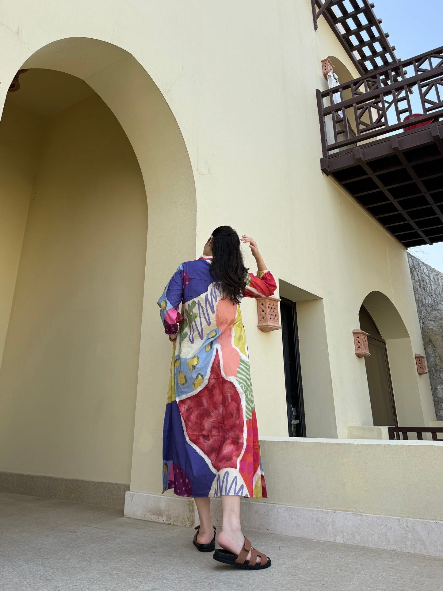 Dora Dress in Florentine Mosaic Print