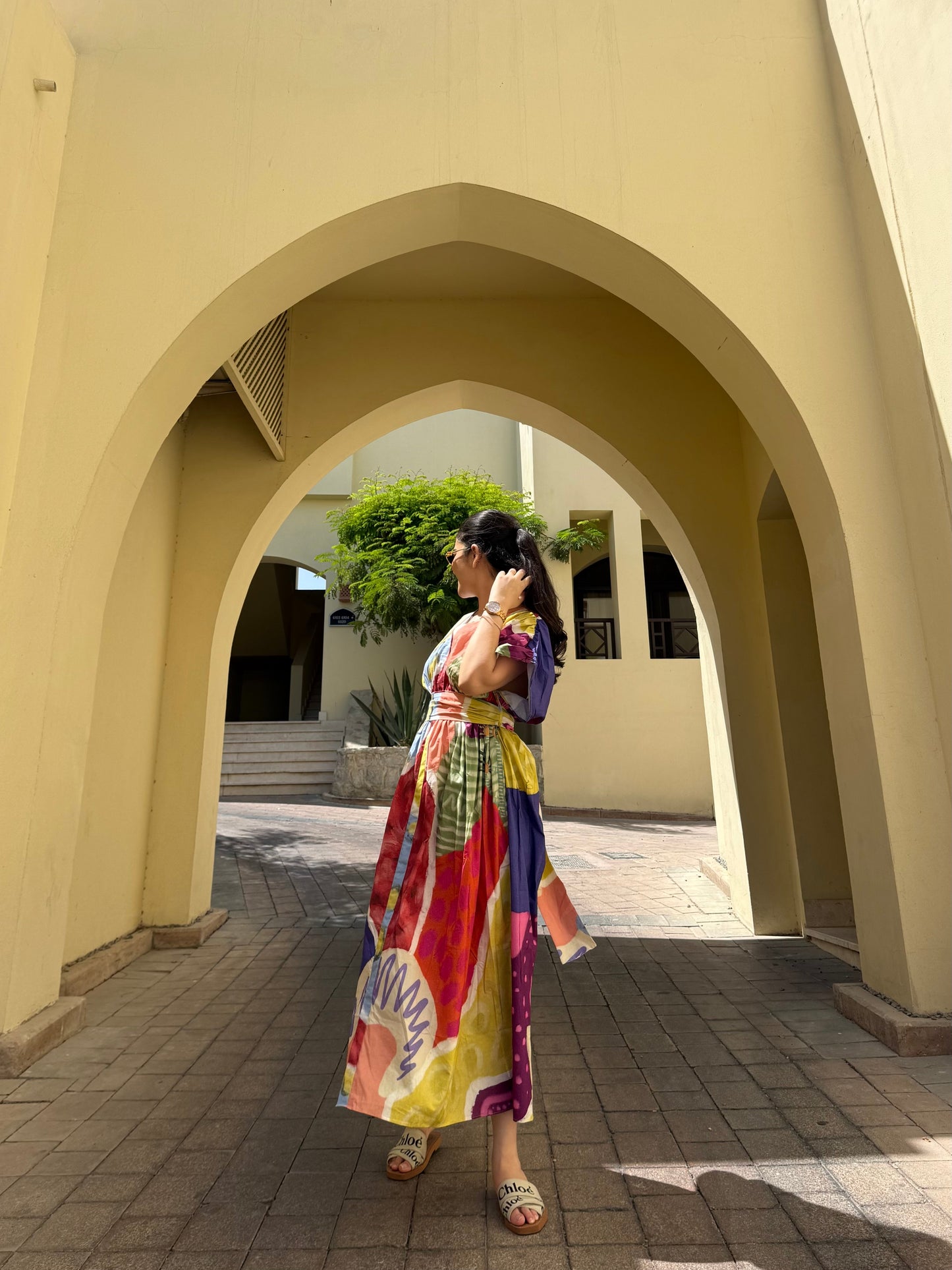 Juno Dress in Florentine Mosaic Print