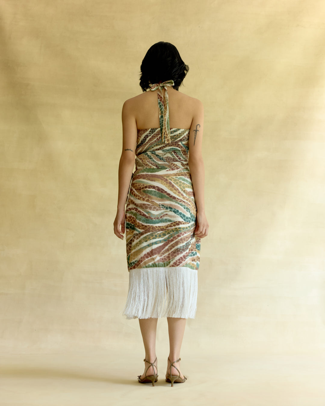 Wild Dawn Halter Top & Fringe Skirt