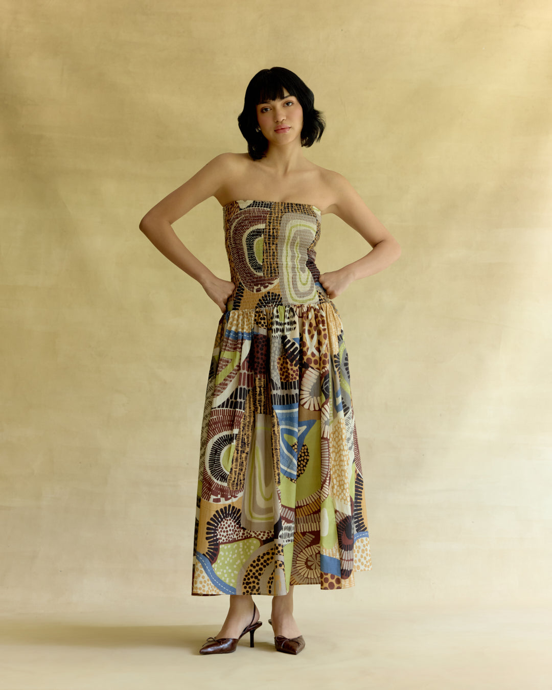 Medina Smocked Midi Dress