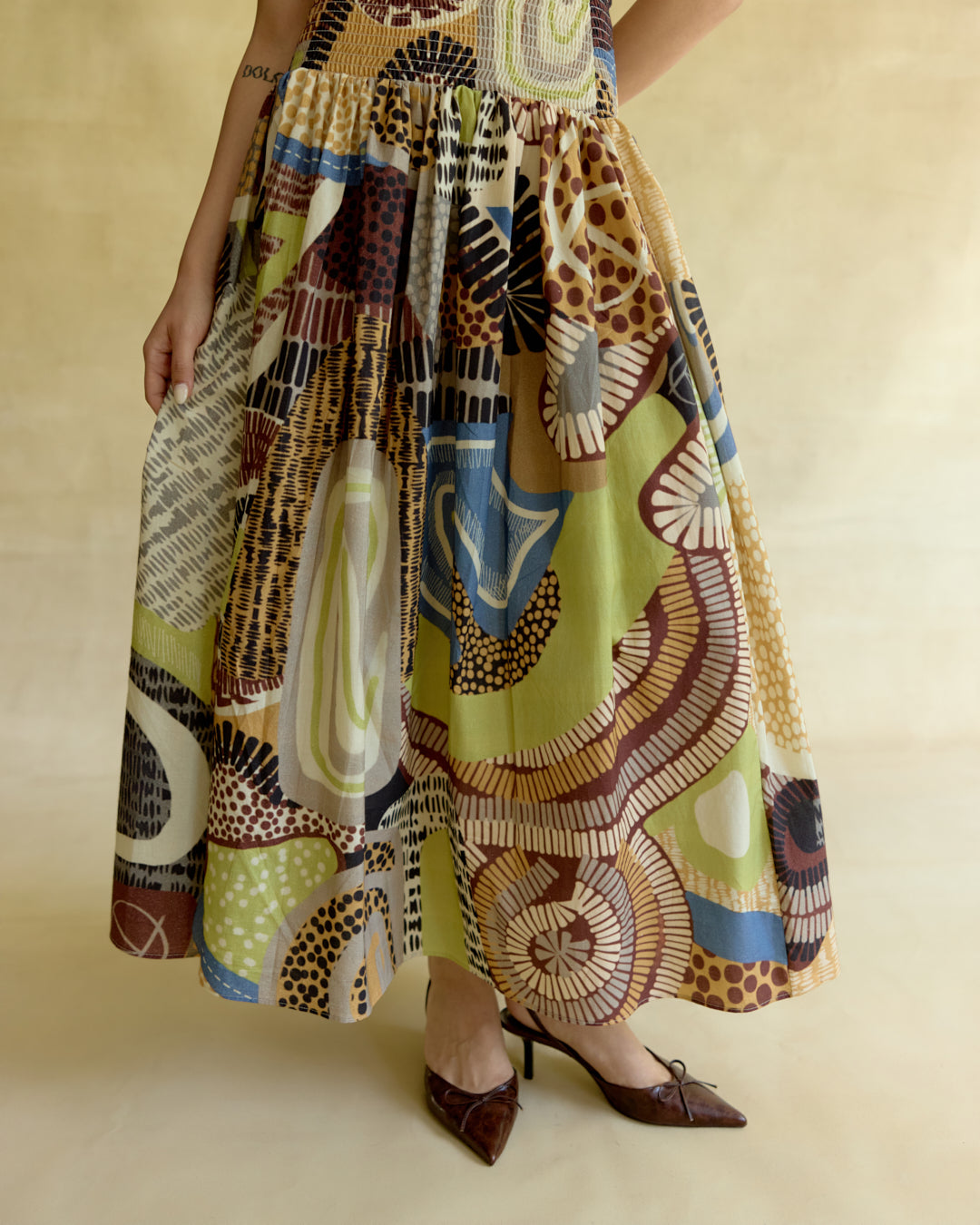 Medina Smocked Midi Dress