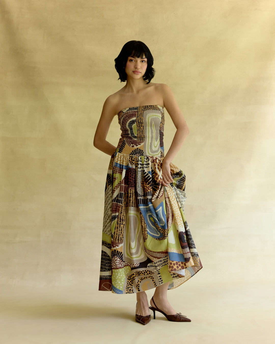 Medina Smocked Midi Dress