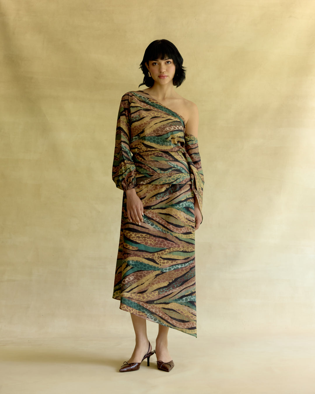 Wild Dusk Off Shoulder Top & Skirt Set