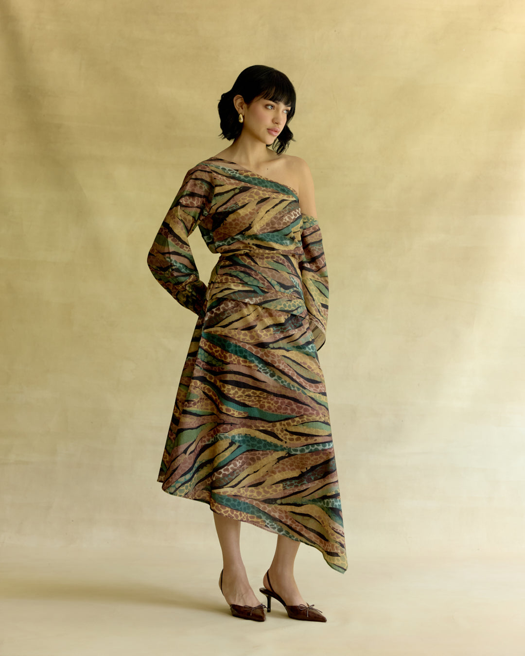 Wild Dusk Off Shoulder Top & Skirt Set