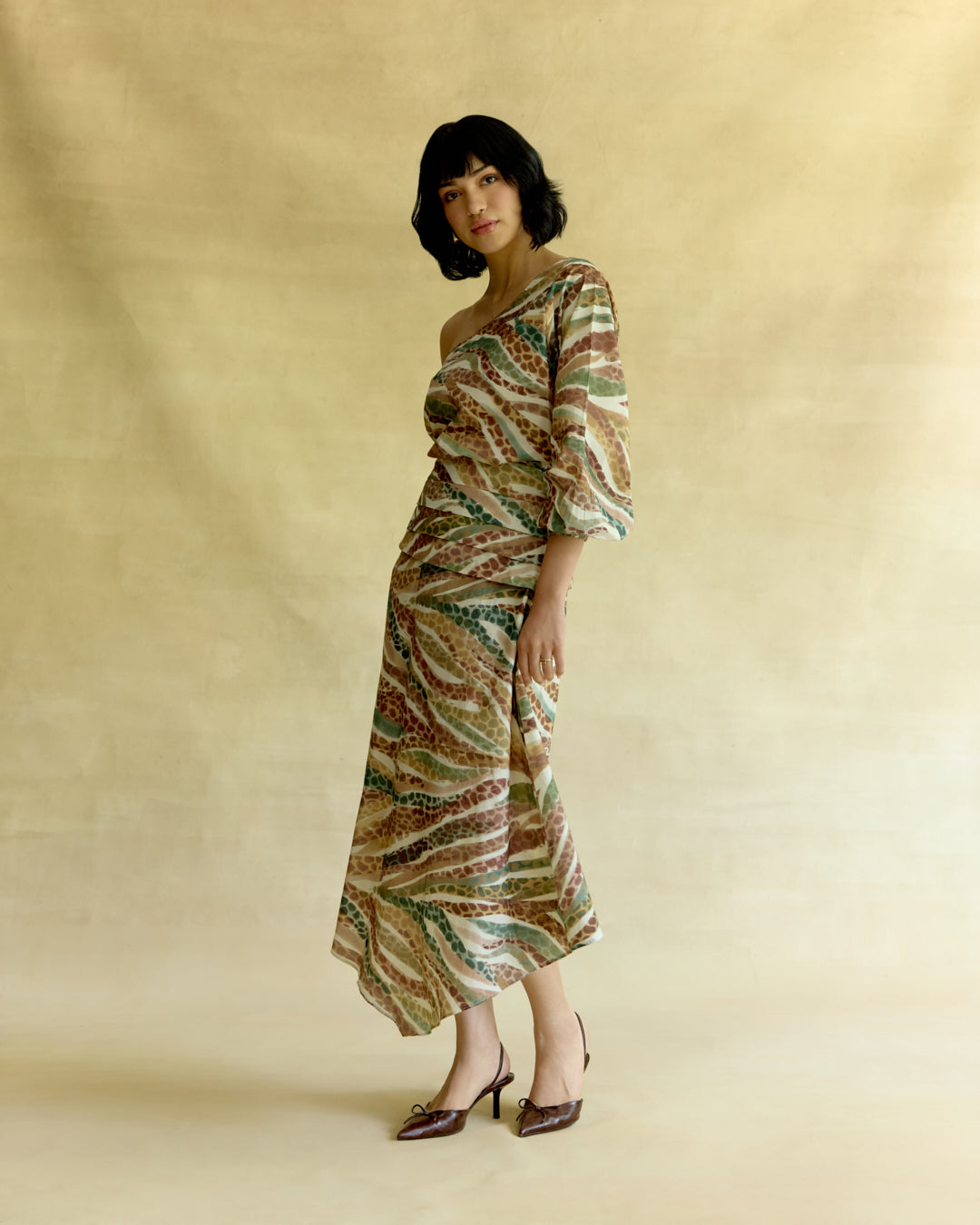 Wild Dawn Off Shoulder Top & Skirt Set