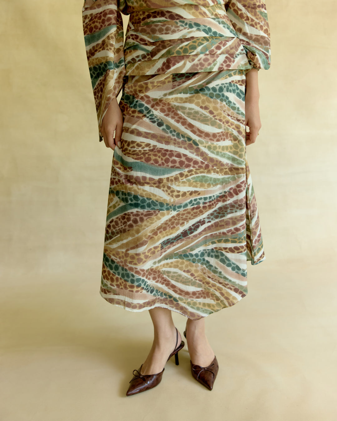 Wild Dawn Off Shoulder Top & Skirt Set