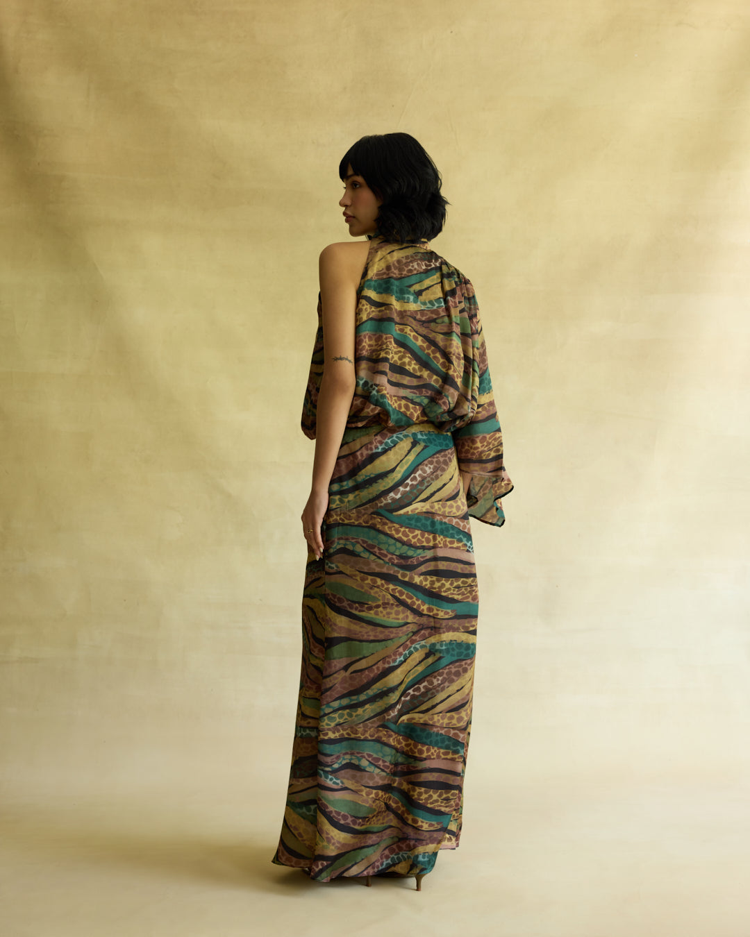 Wild Dusk Cape Top & Skirt Set