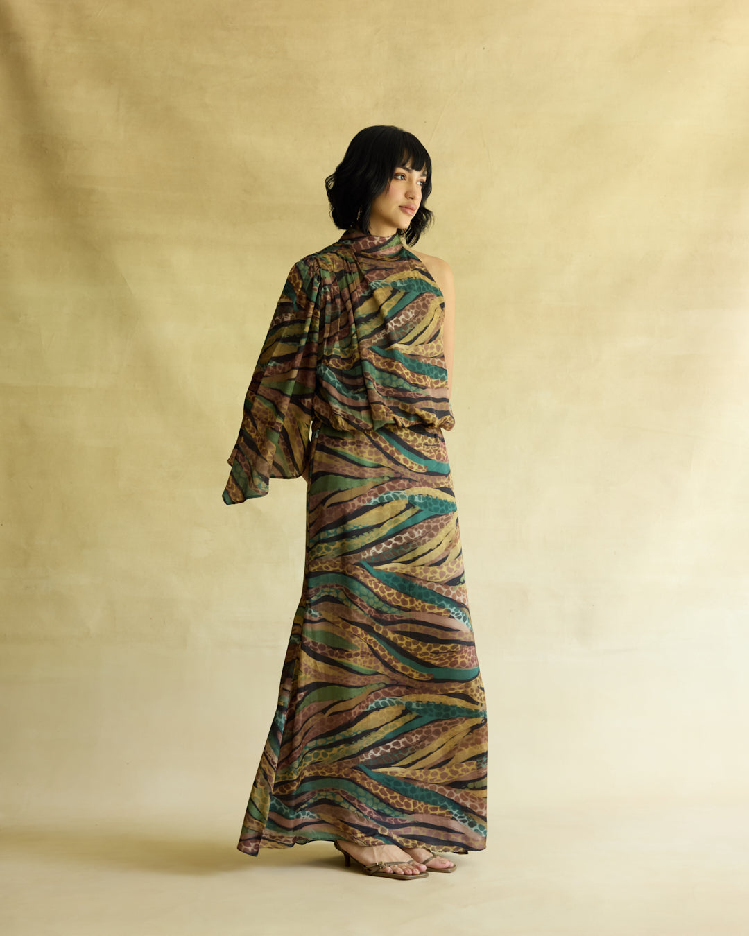 Wild Dusk Cape Top & Skirt Set