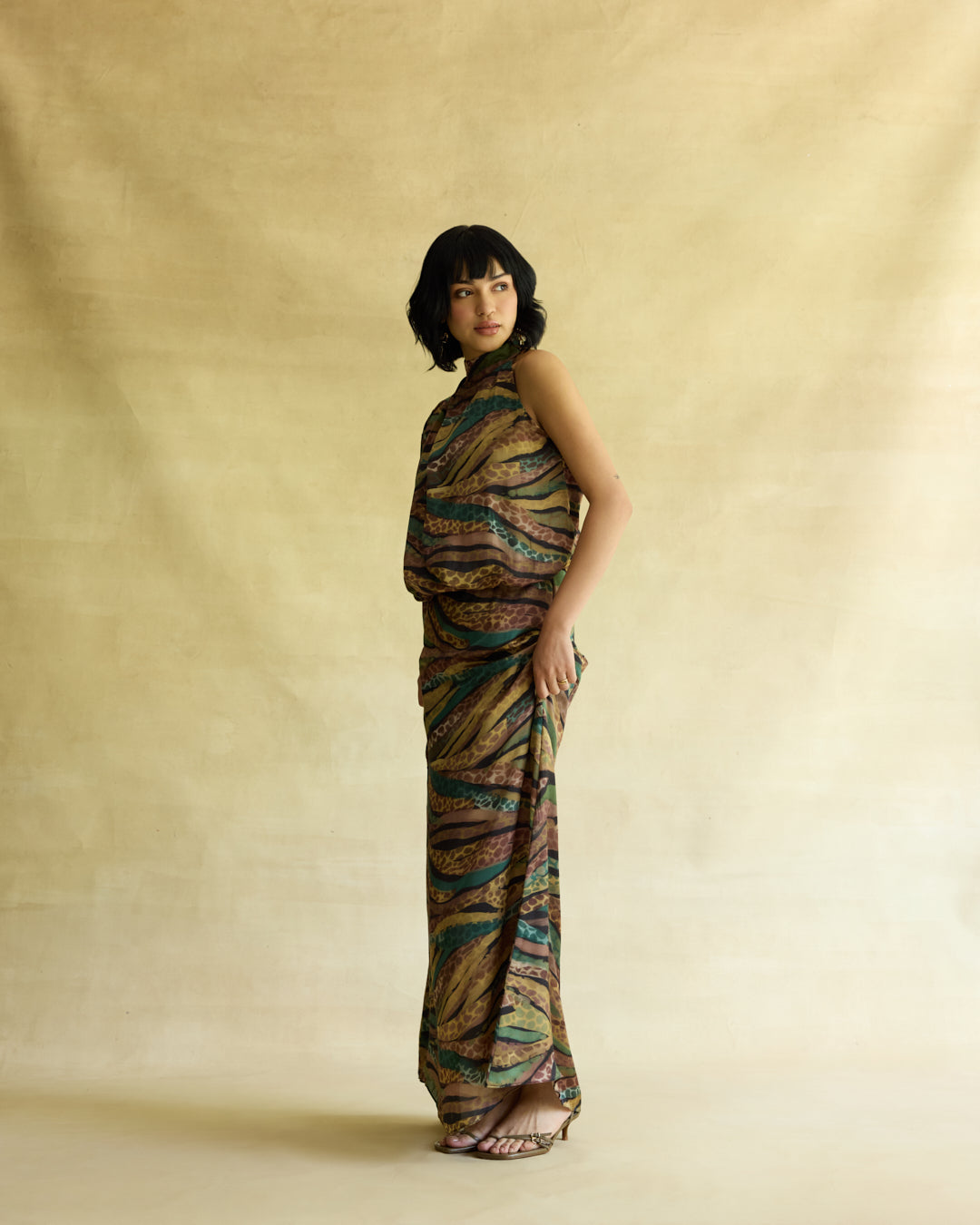 Wild Dusk Cape Top & Skirt Set