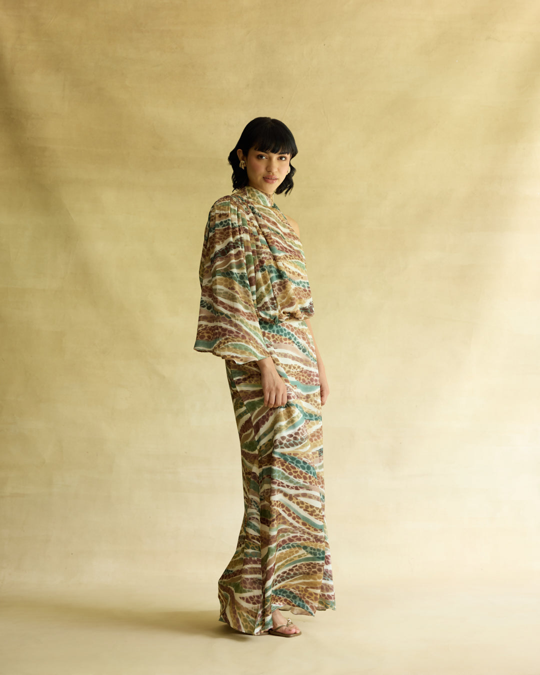 Wild Dawn Cape Top & Skirt Set