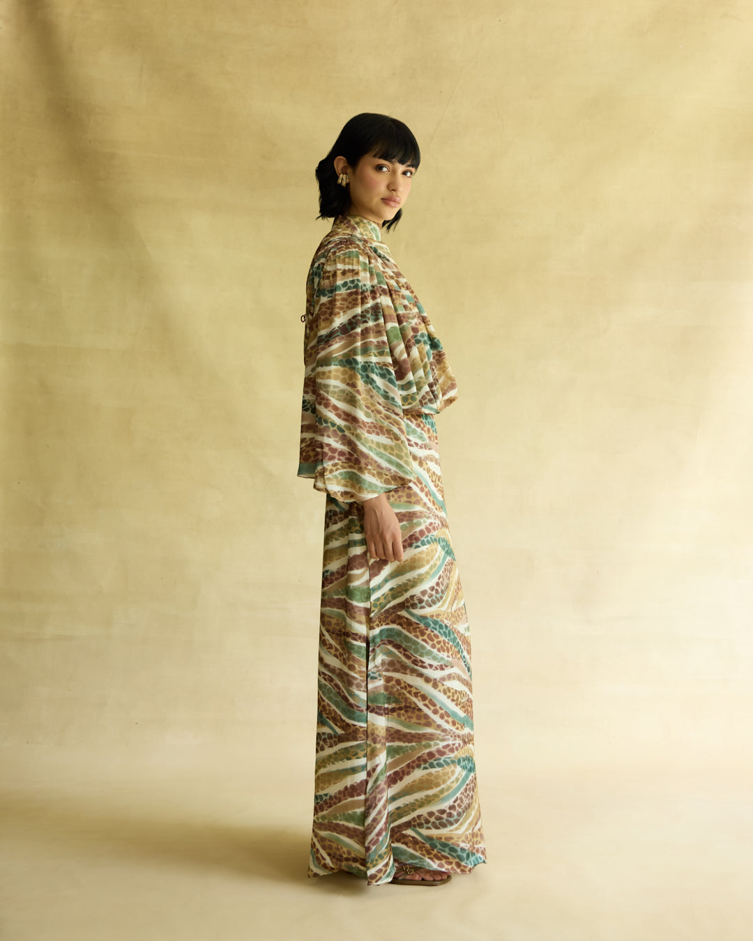 Wild Dawn Cape Top & Skirt Set
