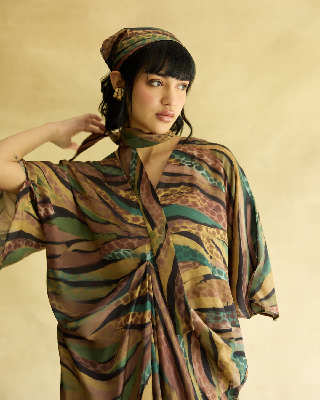 Wild Dusk Kaftan Dress & Skirt Set
