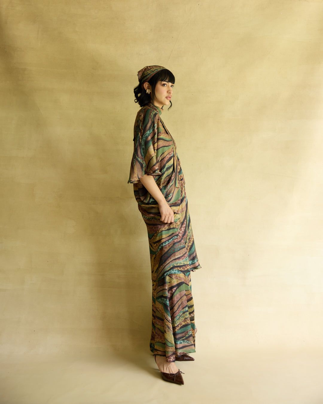Wild Dusk Kaftan Dress & Skirt Set