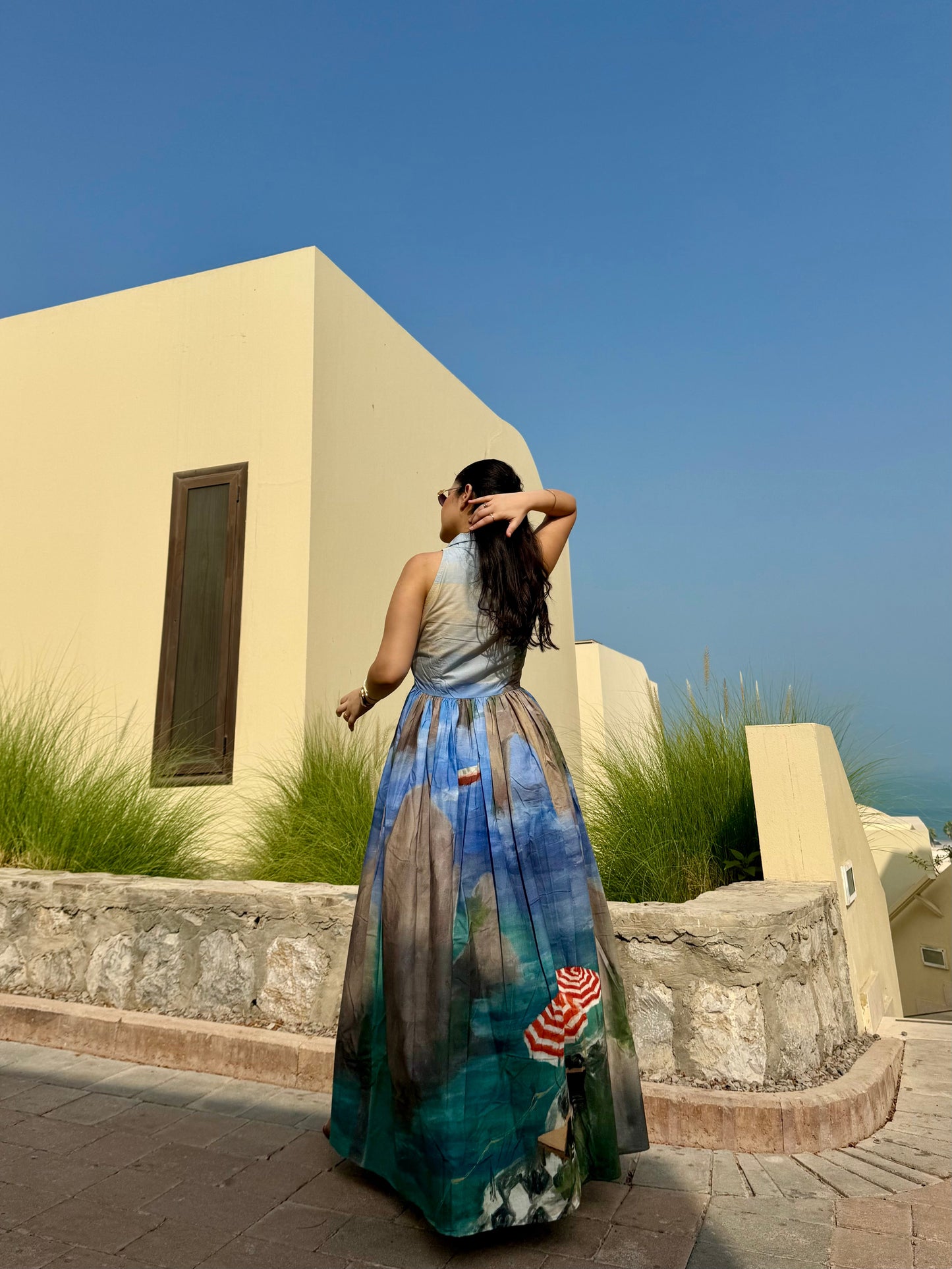 Ischia Dress in Capri Coast Print