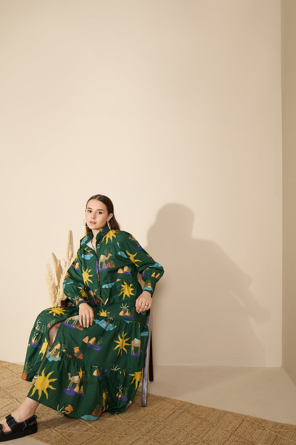 Riviera in Hidden Spring Print (Green)