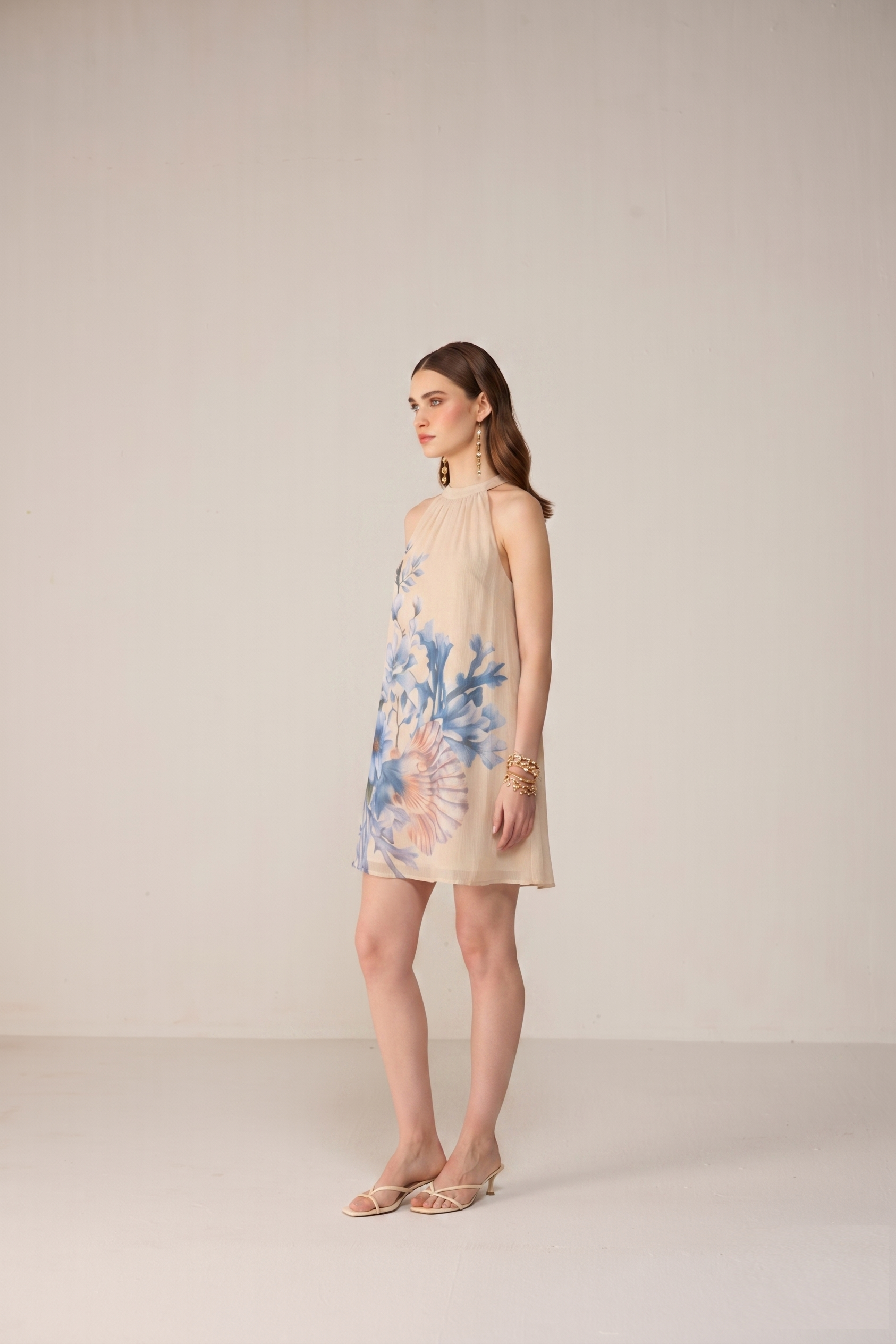 Belli Mini Dress - Coral Bloom