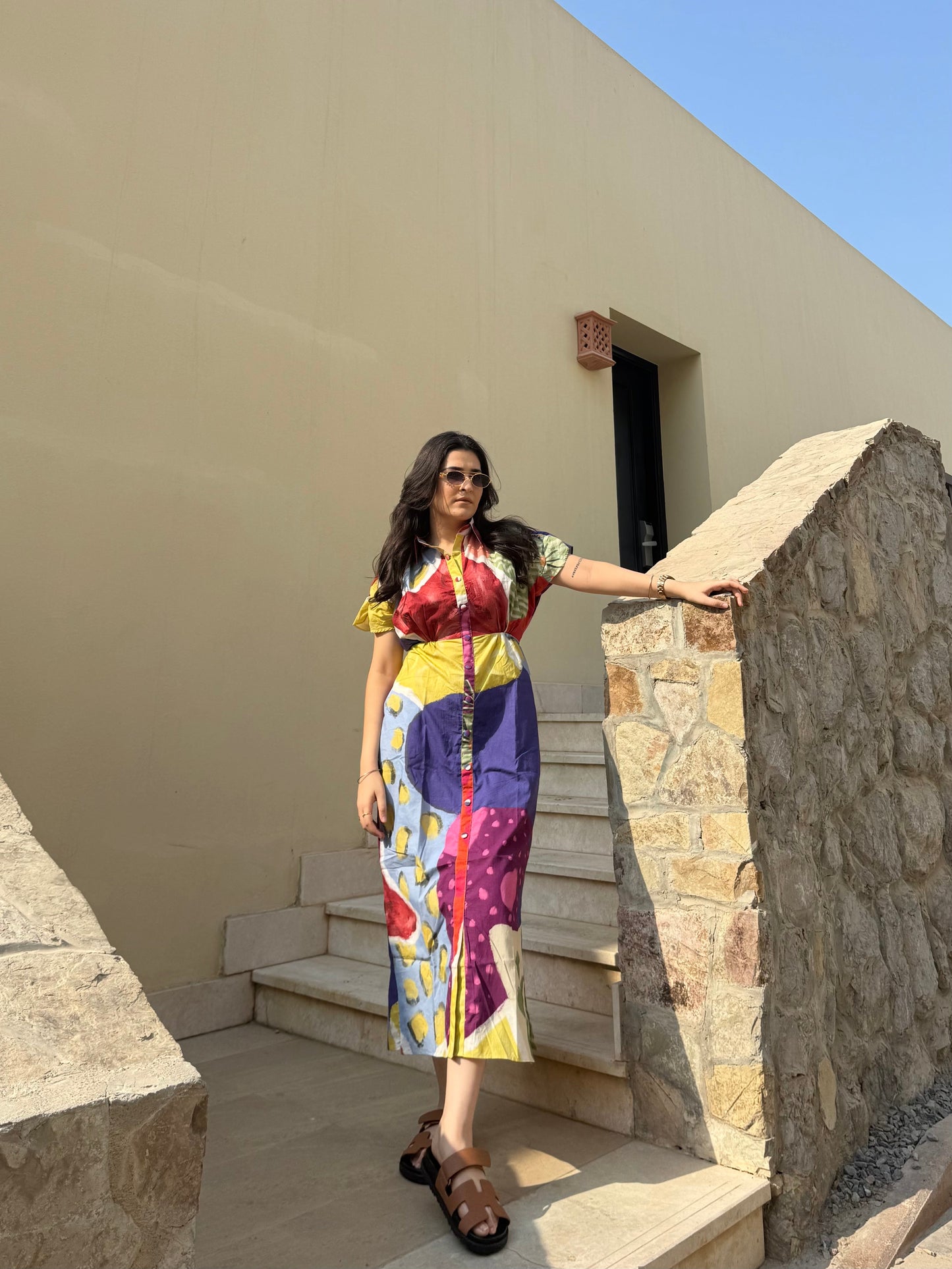 Alessia Dress in Florentine Mosaic Print