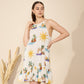 Ember Dress in Hidden Spring Print (White)