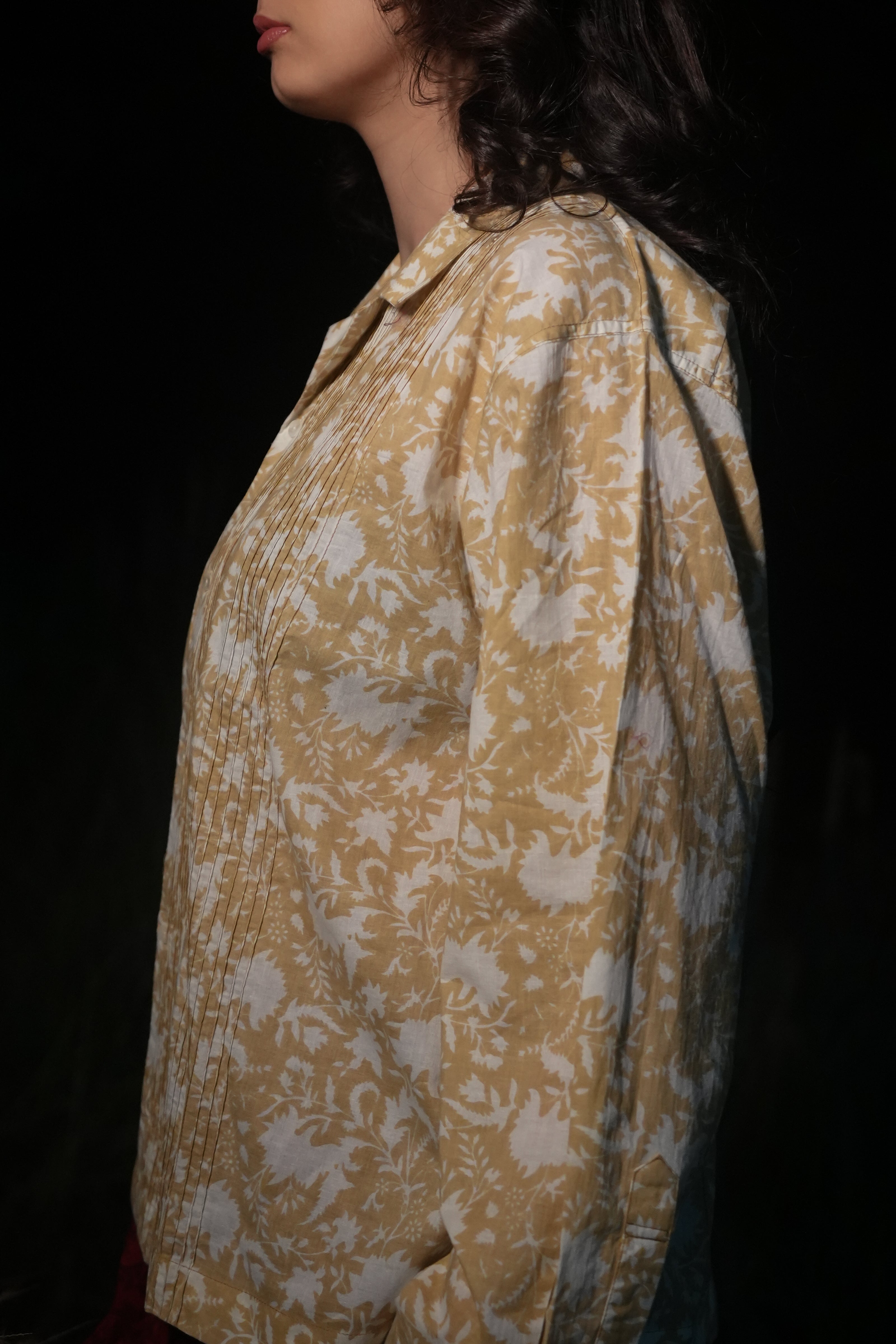 Kiro Cuban Collar Shirt - Beige