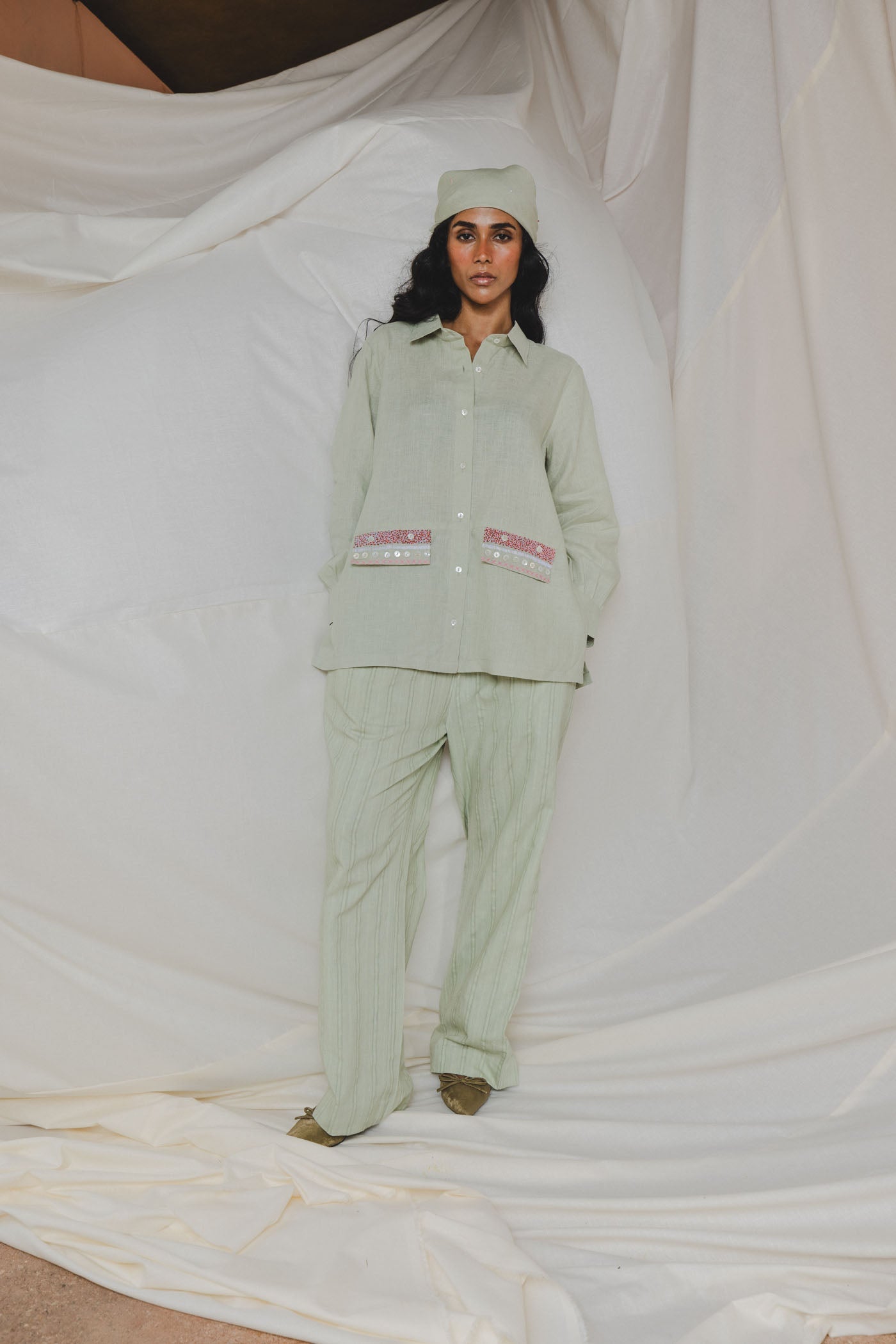 Sandra Pocket Embroidered Shirt