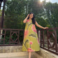 Hibiscus Dress in Tuscan Olive Print