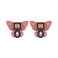 BUTTERFLY STUDS IN MAJENTA