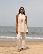 Ava Backless Top- Beige