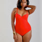 Underwired and Padded One Piece Swimsuit- Orange