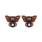 BUTTERFLY STUDS IN BROWN