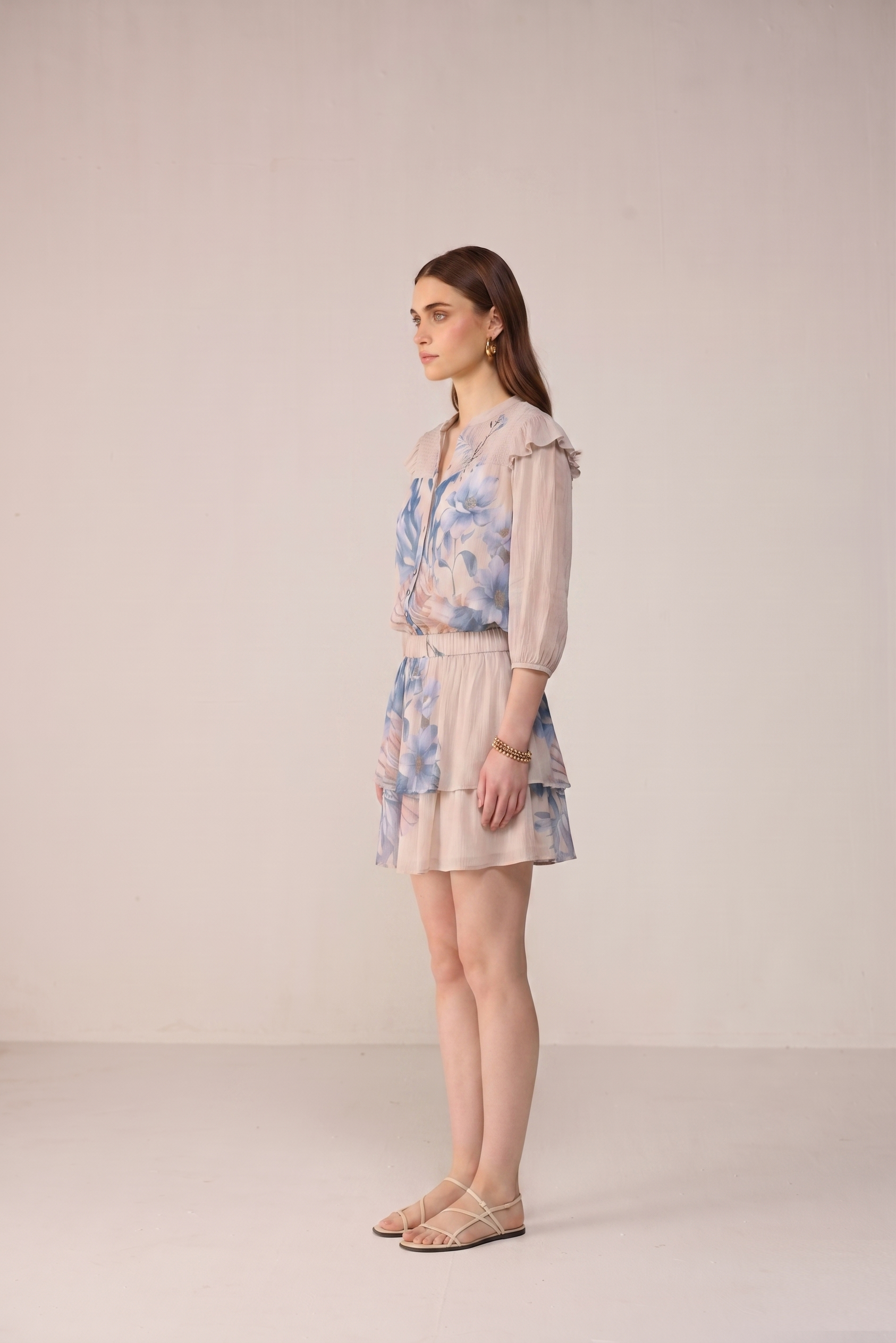 Camille Blouse - Coral Bloom