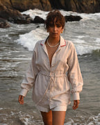 Jade String Shirt - Beige