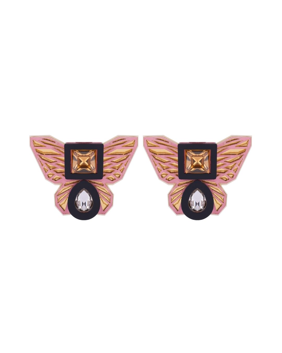BUTTERFLY STUDS IN PINK