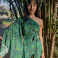 One Shoulder Top - Emerald Jungle