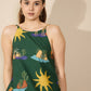Ember Dress in Hidden Spring Print (Green)