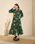 Riviera in Hidden Spring Print (Green)