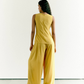 Yellow Wide Leg Pants