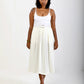 Pleated Skirt with Pockets - White