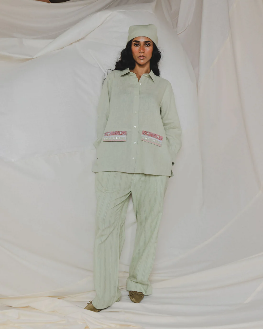 Sandra Pocket Embroidered Shirt