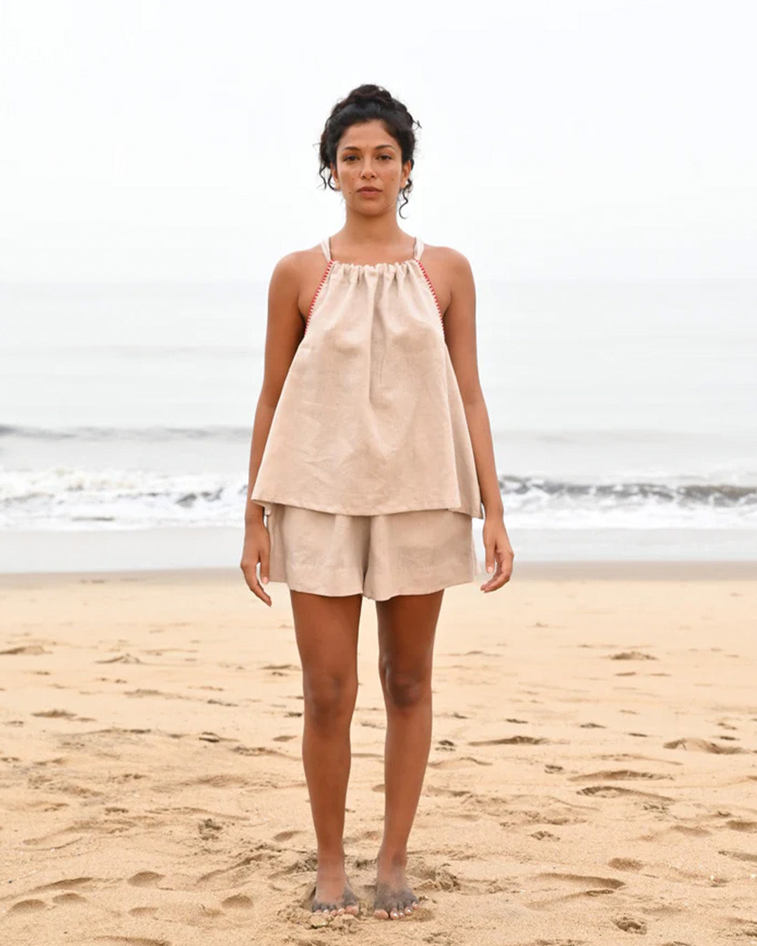 Noir Halter Top - Beige